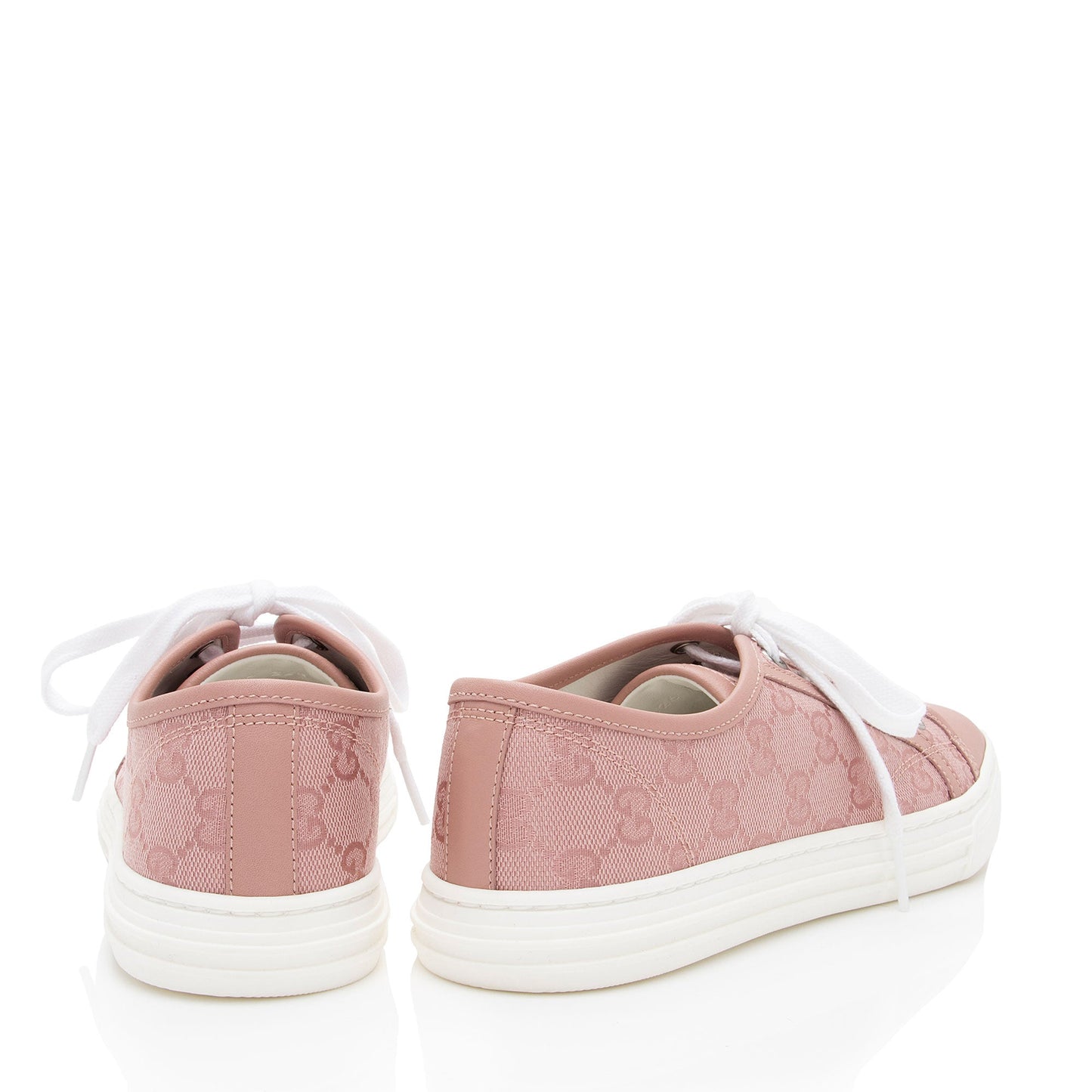 Gucci GG Canvas Leather Sneakers - Size 6.5 / 36.5 (SHF-rURJoF)