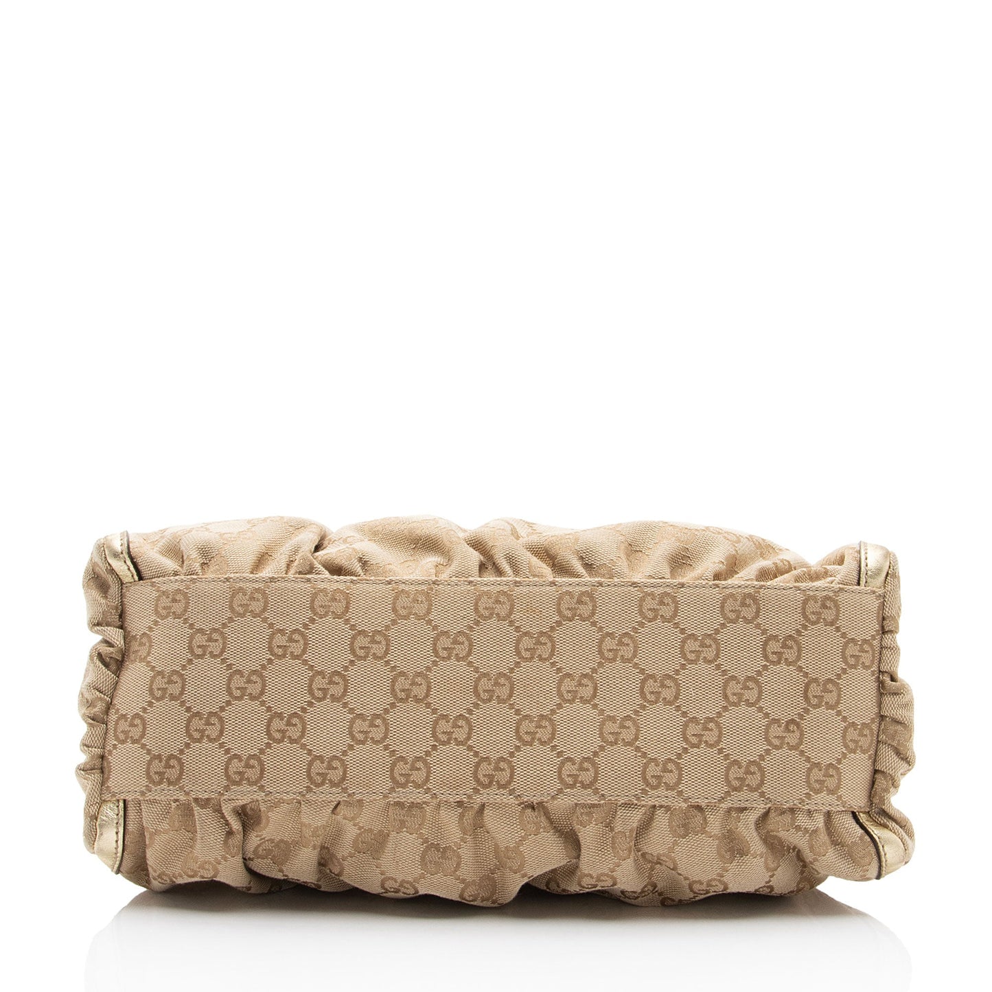 Gucci GG Canvas Metallic Leather D Ring Small Hobo (SHF-nI1P2Q)