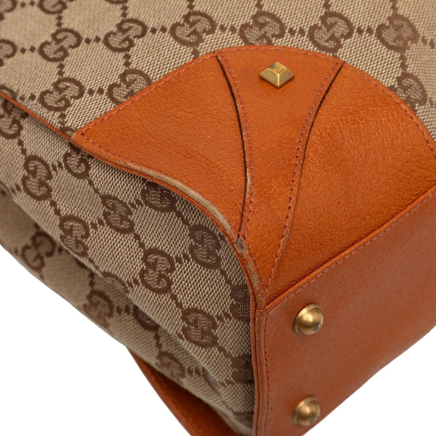 Gucci GG Canvas Nailhead Handbag