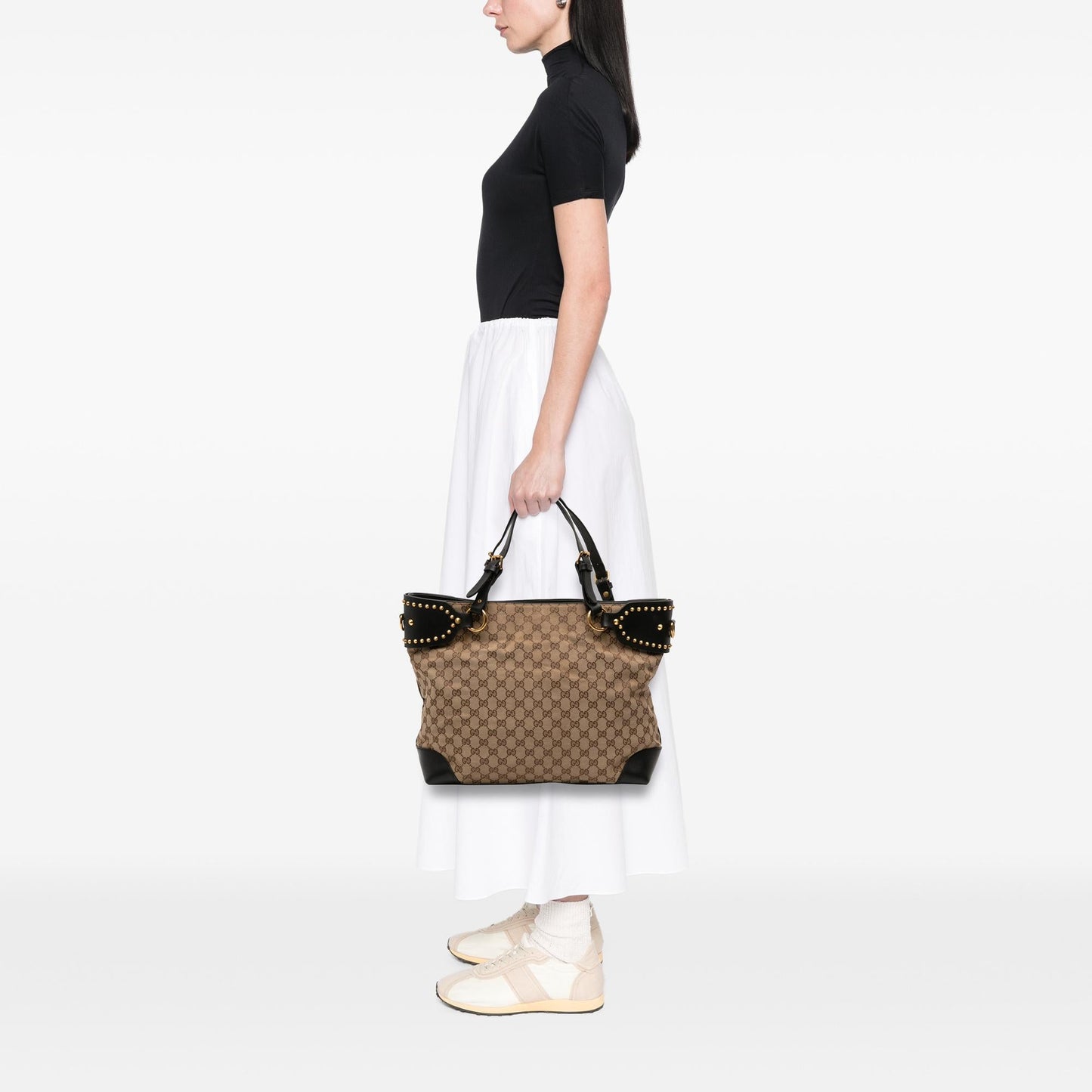 Gucci GG Canvas Patti Stud Tote