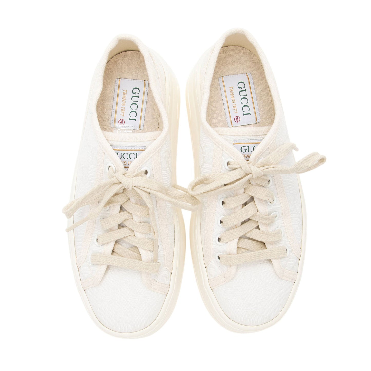 Gucci GG Canvas Tennis 1977 Platform Sneakers - Size 6.5 / 36.5