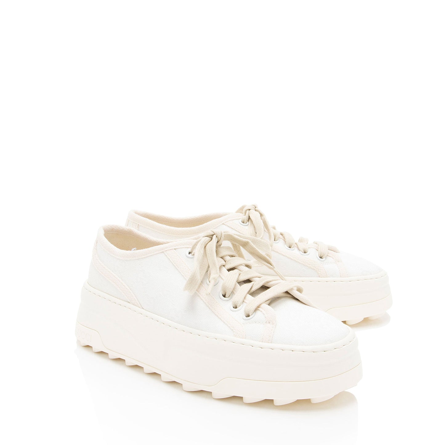 Gucci GG Canvas Tennis 1977 Platform Sneakers - Size 6.5 / 36.5