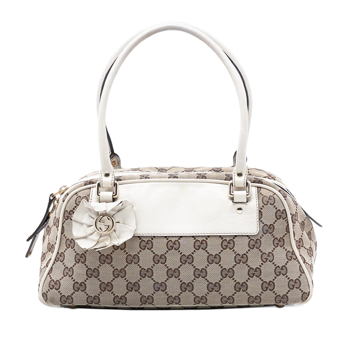 Gucci GG Canvas Trophy Shoulder Bag