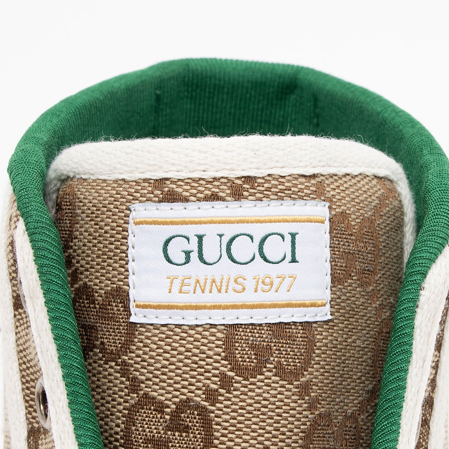 Gucci GG Canvas Web 1977 Tennis High Top Sneakers - Size 9 / 39 (SHF-2Re14P)