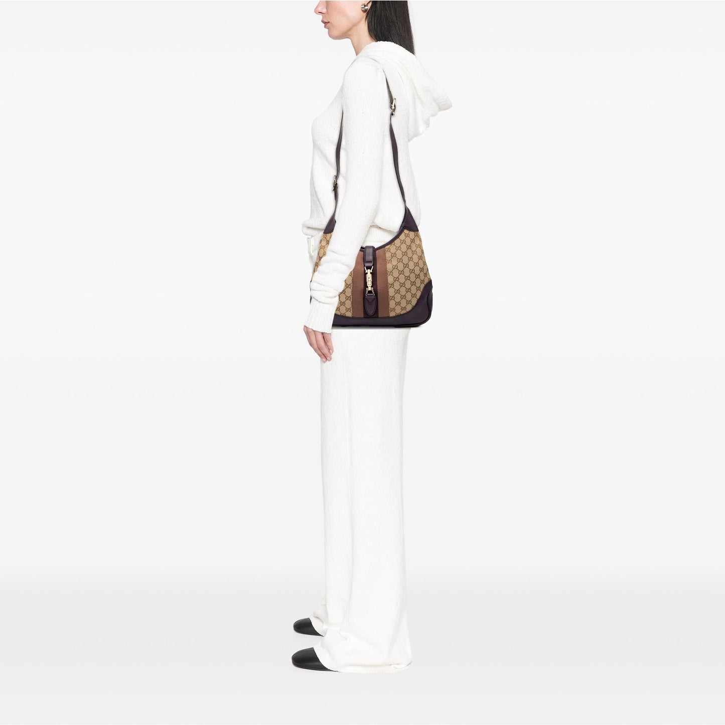 Gucci GG Canvas Web Jackie O Bouvier Crossbody