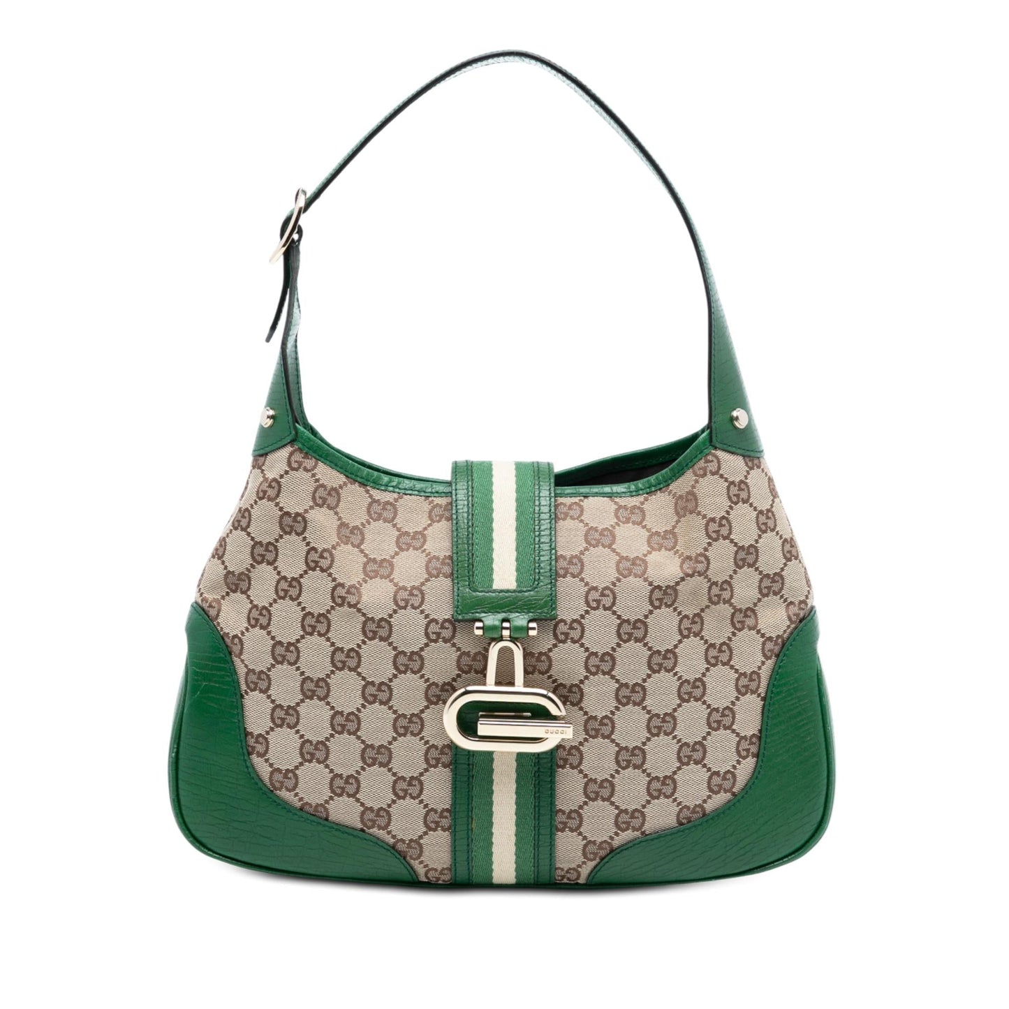 Gucci GG Canvas Web Junco Shoulder Bag