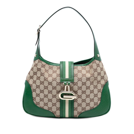 Gucci GG Canvas Web Junco Shoulder Bag
