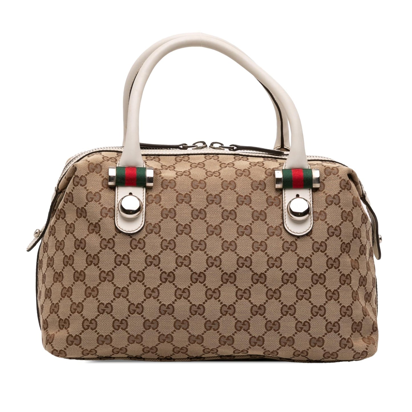 Gucci GG Canvas Web Match Ball Boston Bag