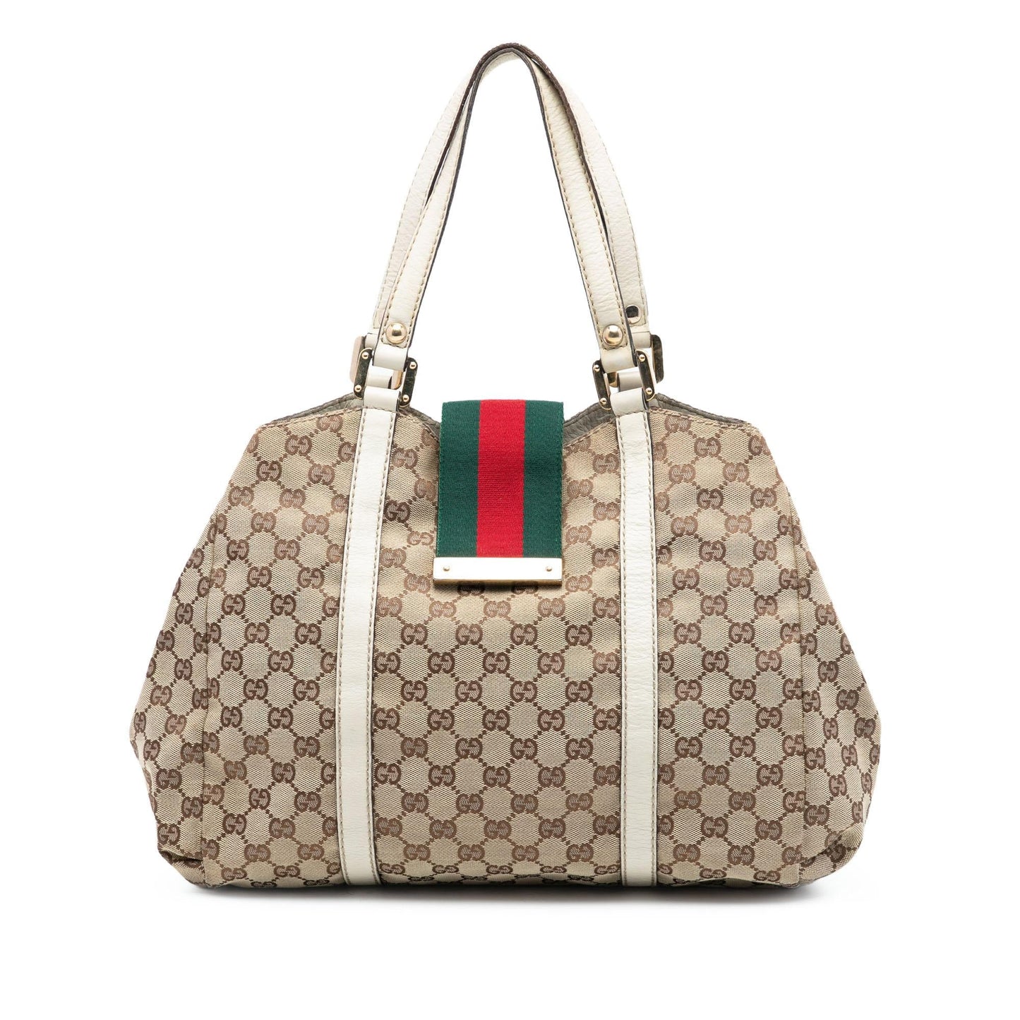 Gucci GG Canvas Web New Ladies Tote
