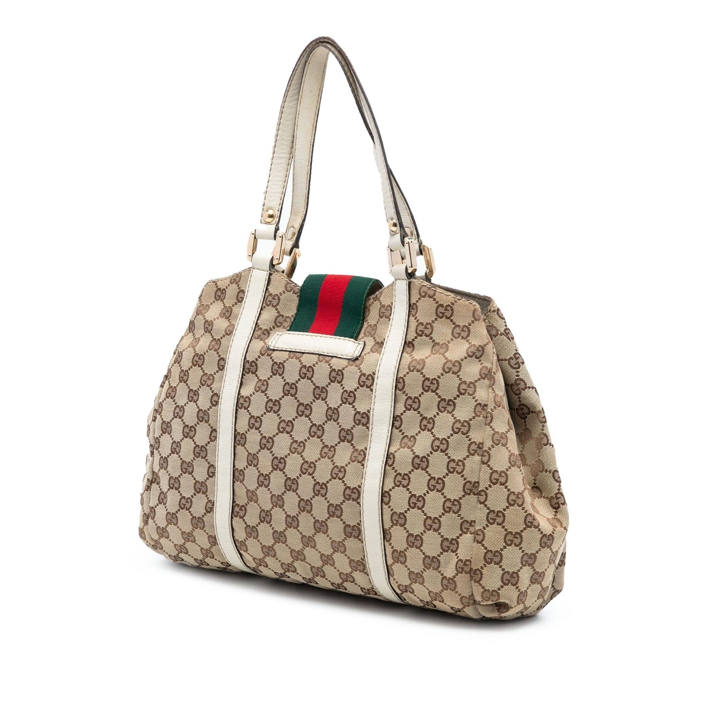 Gucci GG Canvas Web New Ladies Tote