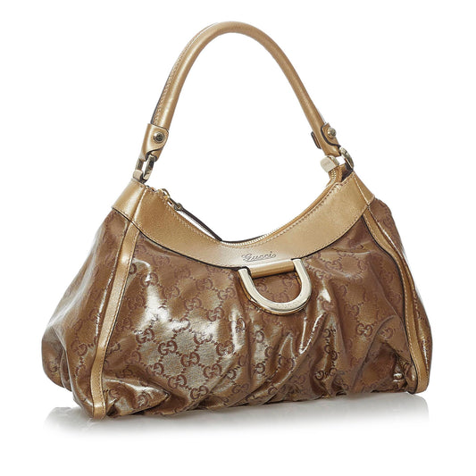 Gucci GG Crystal Abbey D-Ring Shoulder Bag (SHG-29525)