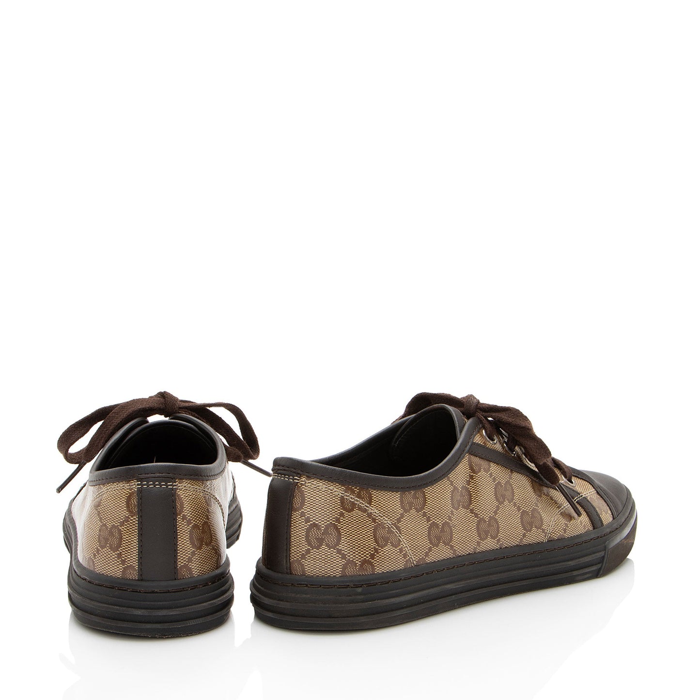 Gucci GG Crystal Leather Sneakers - Size 8 / 38