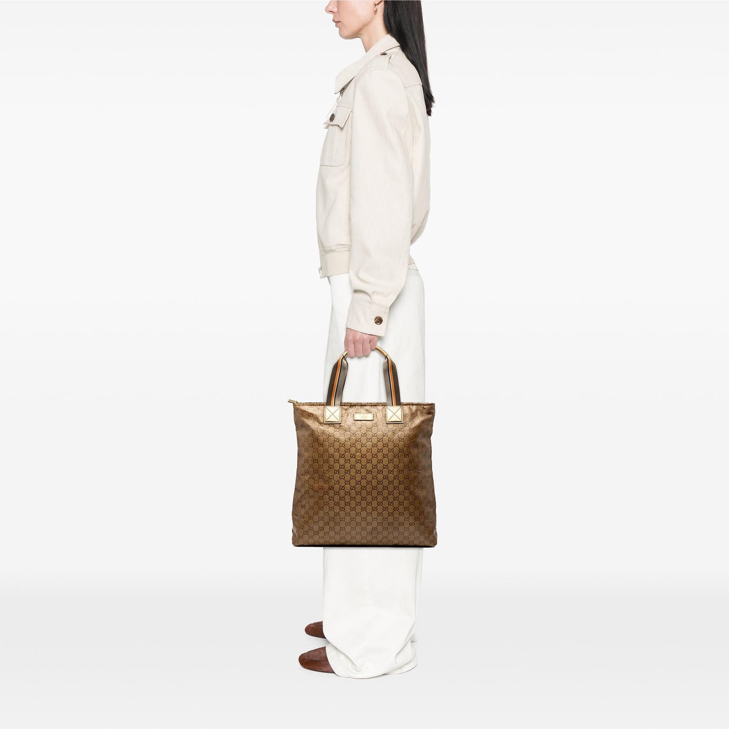 Gucci GG Crystal Vertical Web Tote