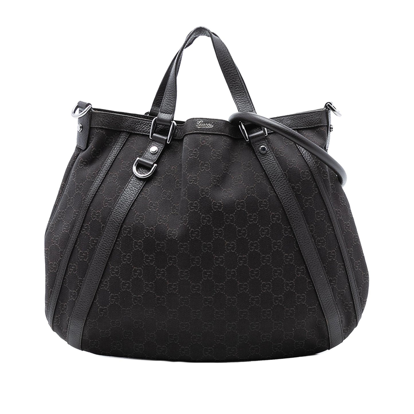 Gucci GG Denim Abbey D Ring Satchel