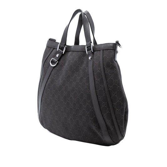 Gucci GG Denim Abbey D Ring Satchel