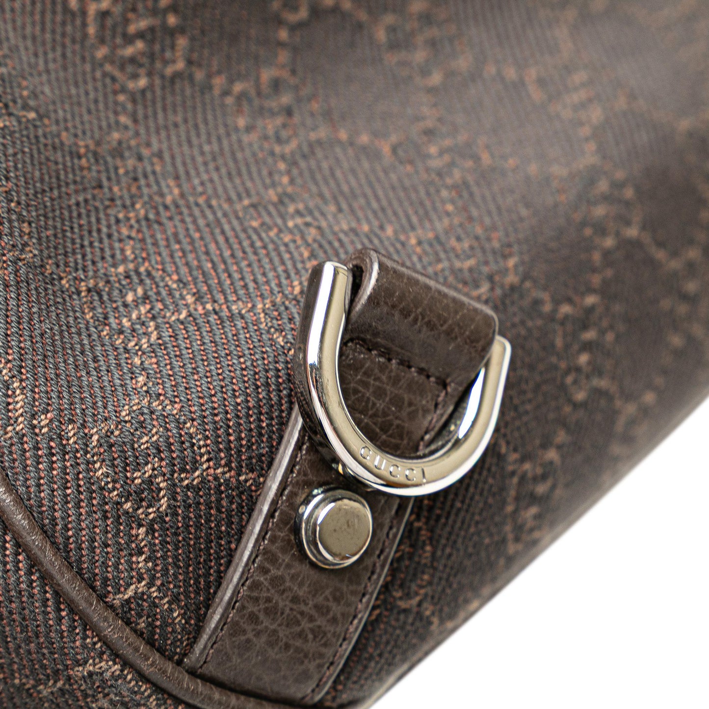 Gucci GG Denim Abbey D Ring Shoulder Bag