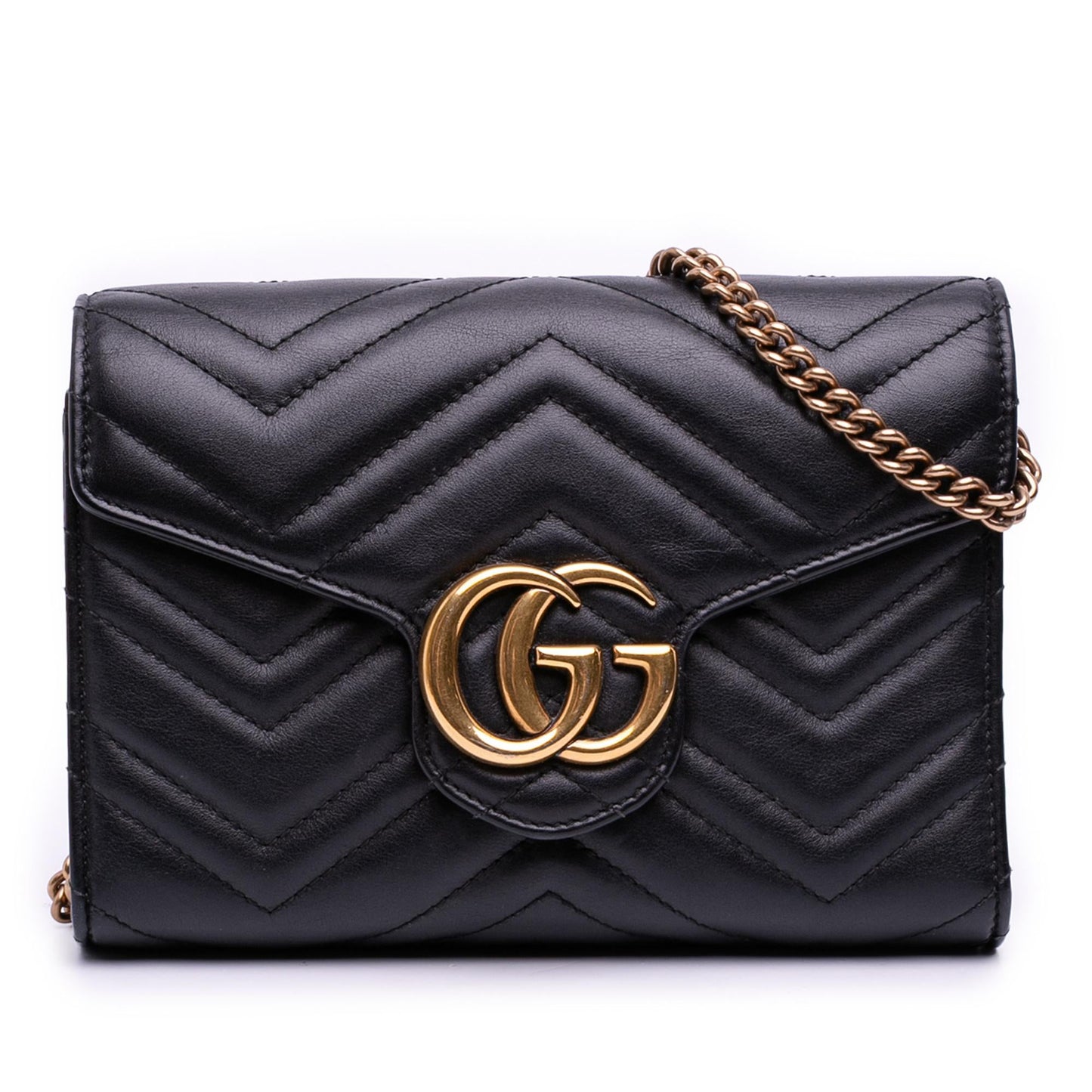 Gucci GG Marmont Matelasse Leather Wallet On Chain