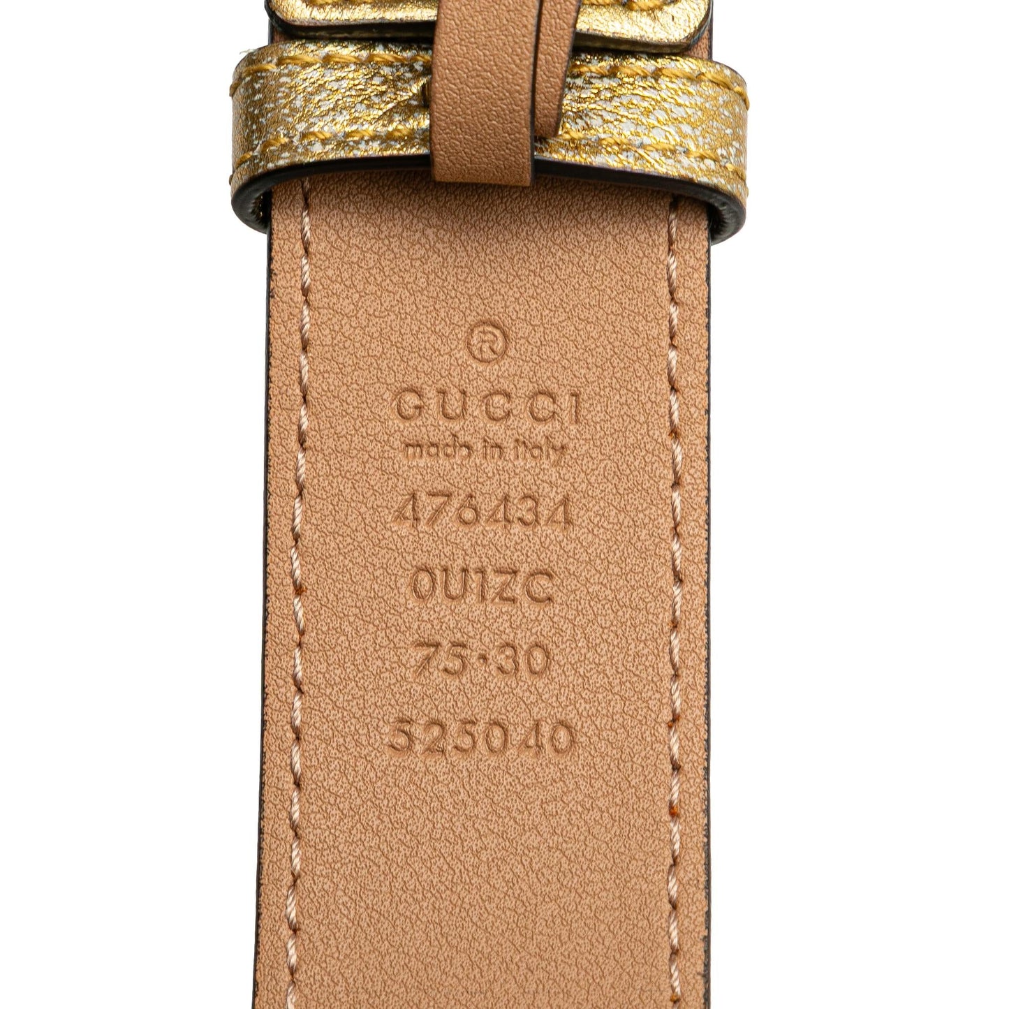 Gucci GG Marmont Matelasse Metallic Bicolor Leather Belt Bag