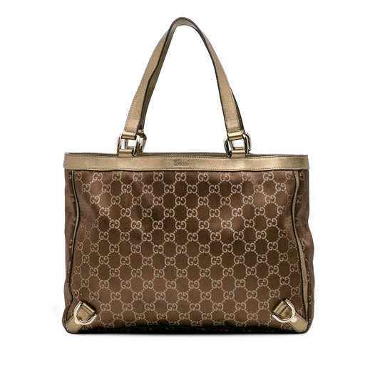 Gucci GG Satin Abbey D Ring Tote