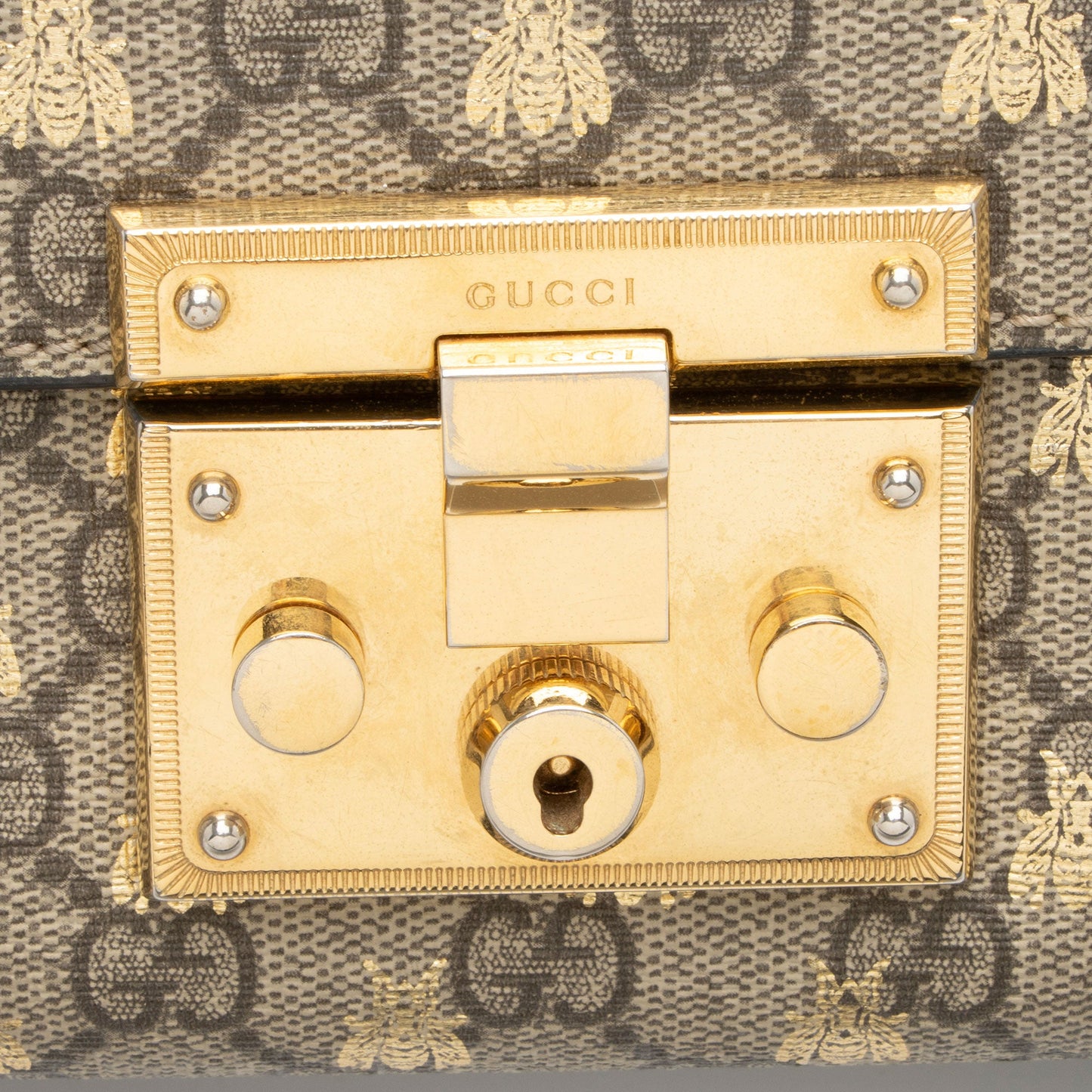 Gucci GG Supreme Bee Padlock Small Shoulder Bag
