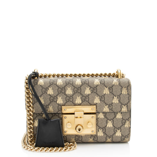 Gucci GG Supreme Bee Padlock Small Shoulder Bag
