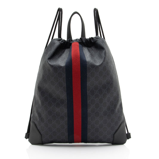 Gucci GG Supreme Canvas Drawstring Backpack