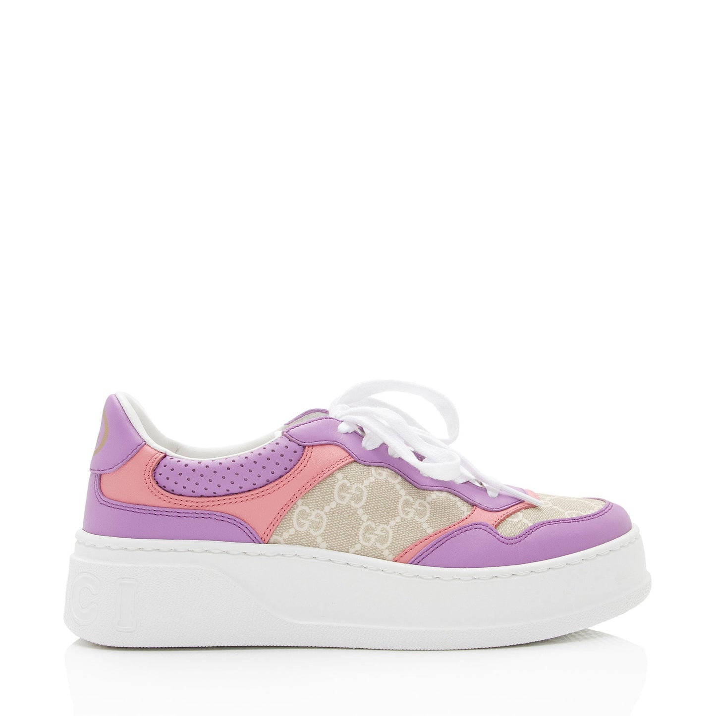 Gucci GG Supreme Leather Interlocking G Chunky Sneakers - Size 9.5 / 39.5 (SHF-qJS3uj)