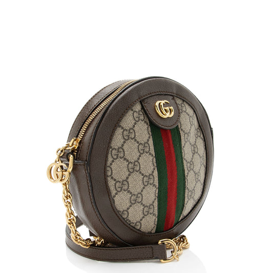 Gucci GG Supreme Ophidia Round Mini Shoulder Bag