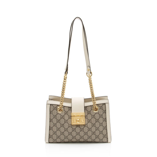 Gucci GG Supreme Padlock Chain Small Shoulder Bag