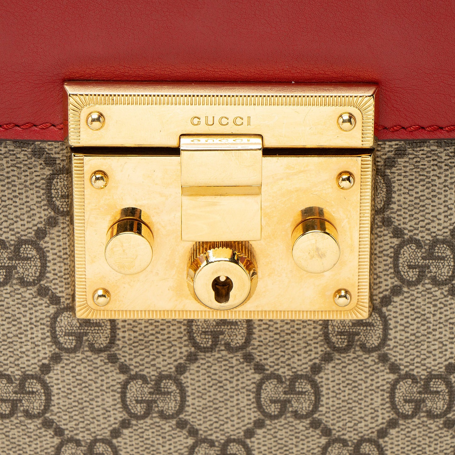 Gucci GG Supreme Padlock Medium Top Handle