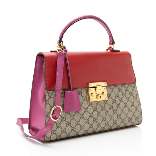 Gucci GG Supreme Padlock Medium Top Handle