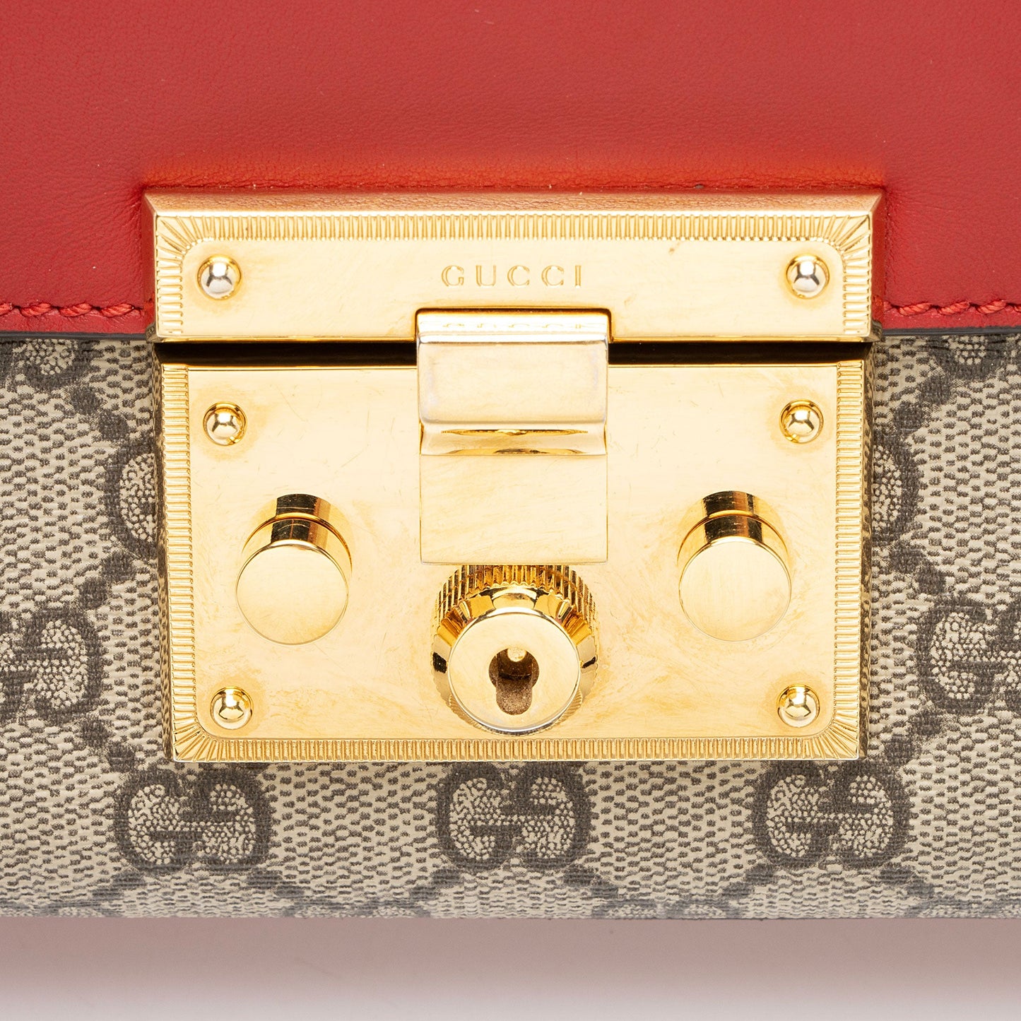 Gucci GG Supreme Padlock Small Shoulder Bag