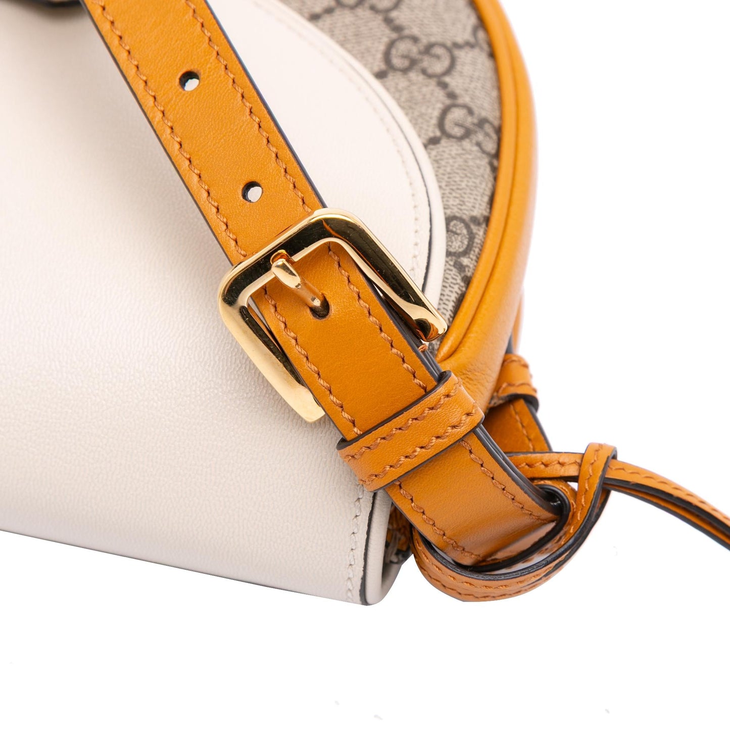 Gucci GG Supreme Saddle Padlock Crossbody