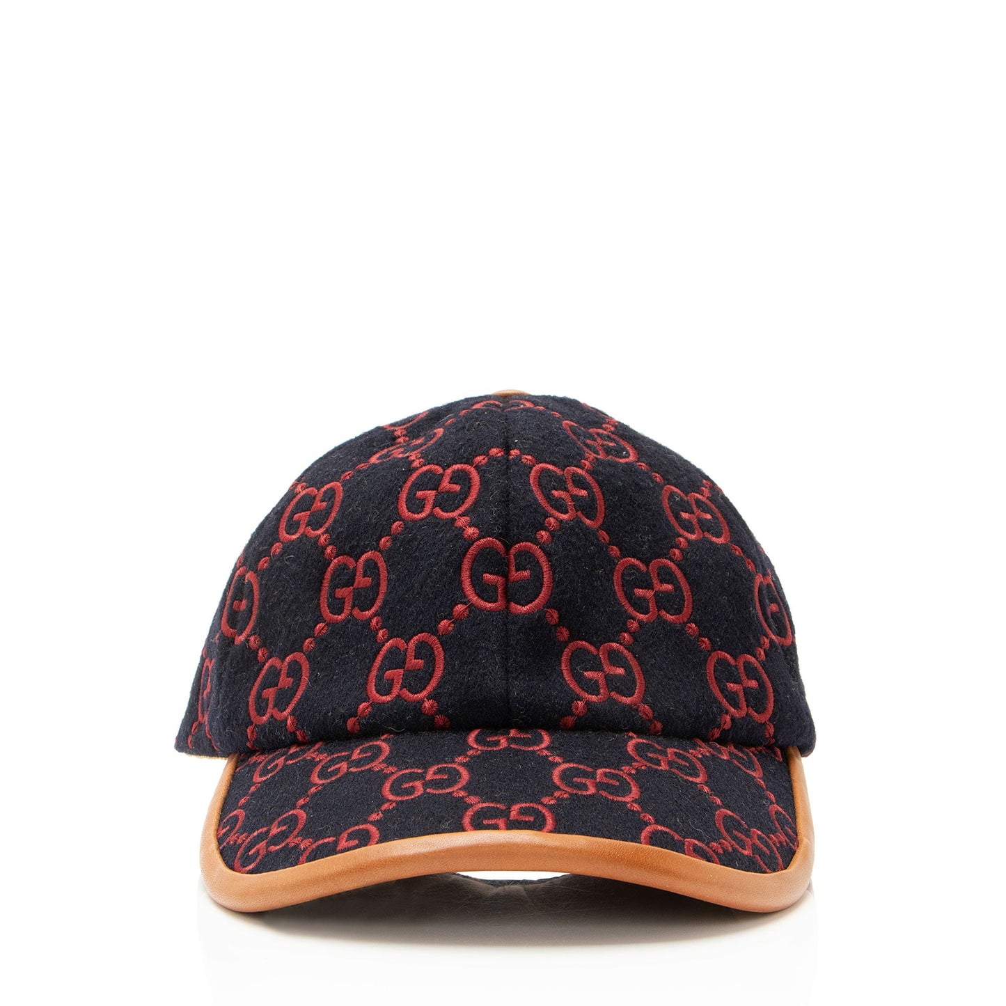 Gucci GG Wool Embroidered Baseball Hat - Size M