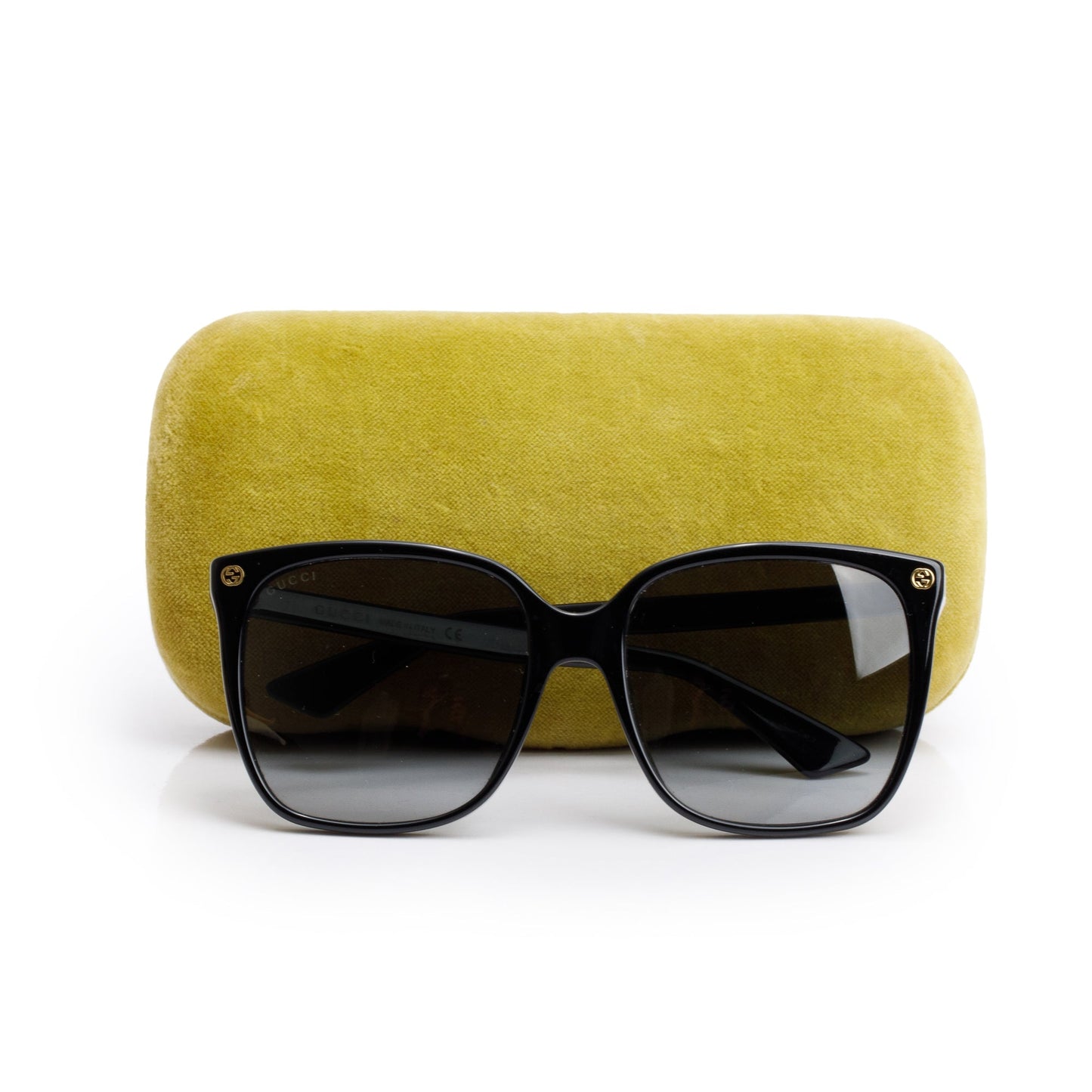 Gucci GG0022S Black Acetate Square Sunglasses