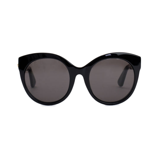 Gucci GG0028SA Black Acetate Round Sunglasses