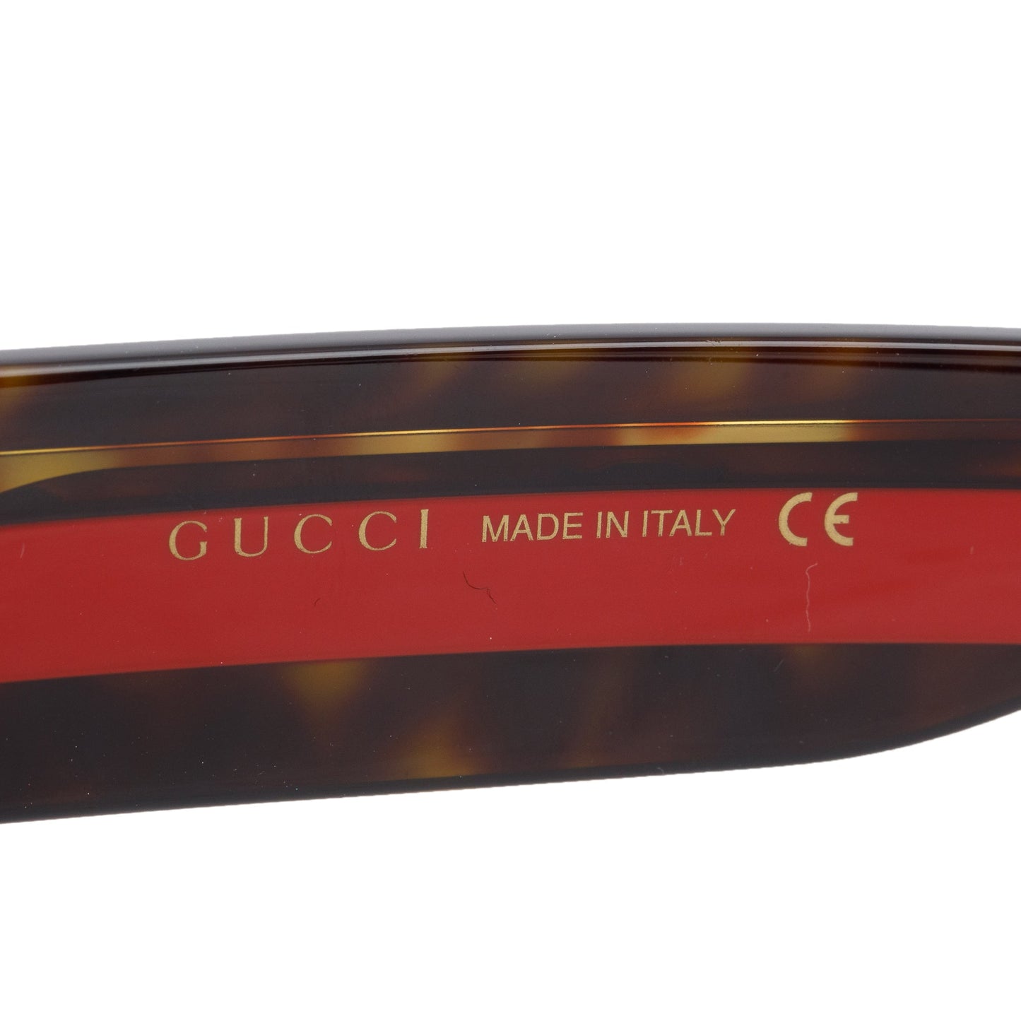 Gucci GG0059S Black/Red Web Acetate Oversized Sunglasses