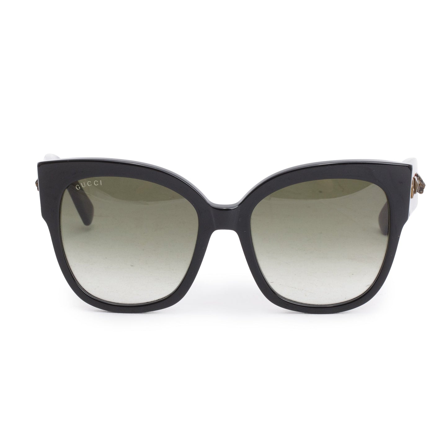 Gucci GG0059S Black/Red Web Acetate Oversized Sunglasses