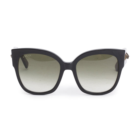 Gucci GG0059S Black/Red Web Acetate Oversized Sunglasses