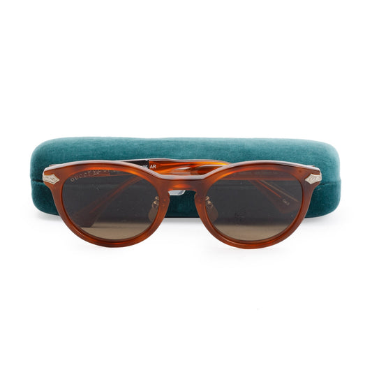 Gucci GG0071S Titanium Havana Round Sunglasses