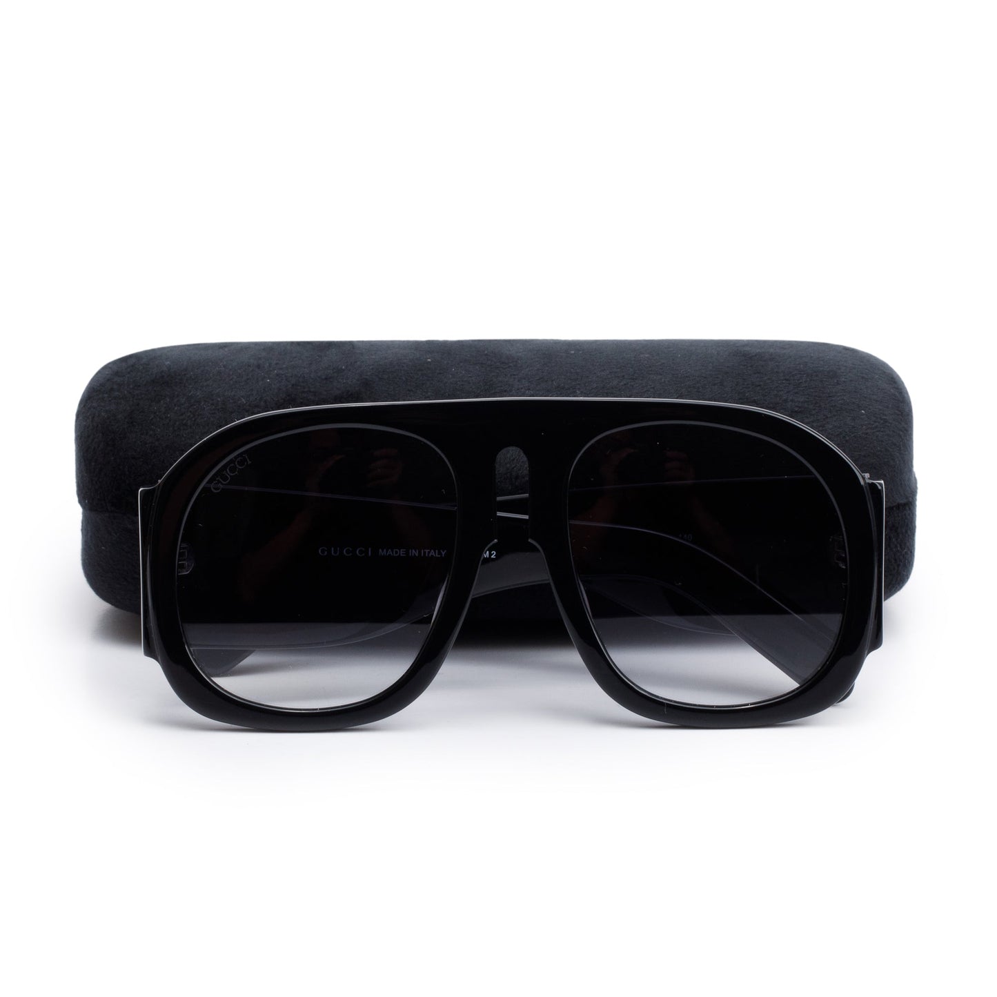 Gucci GG0152S Black Oversized Aviator Sunglasses