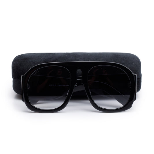 Gucci GG0152S Black Oversized Aviator Sunglasses