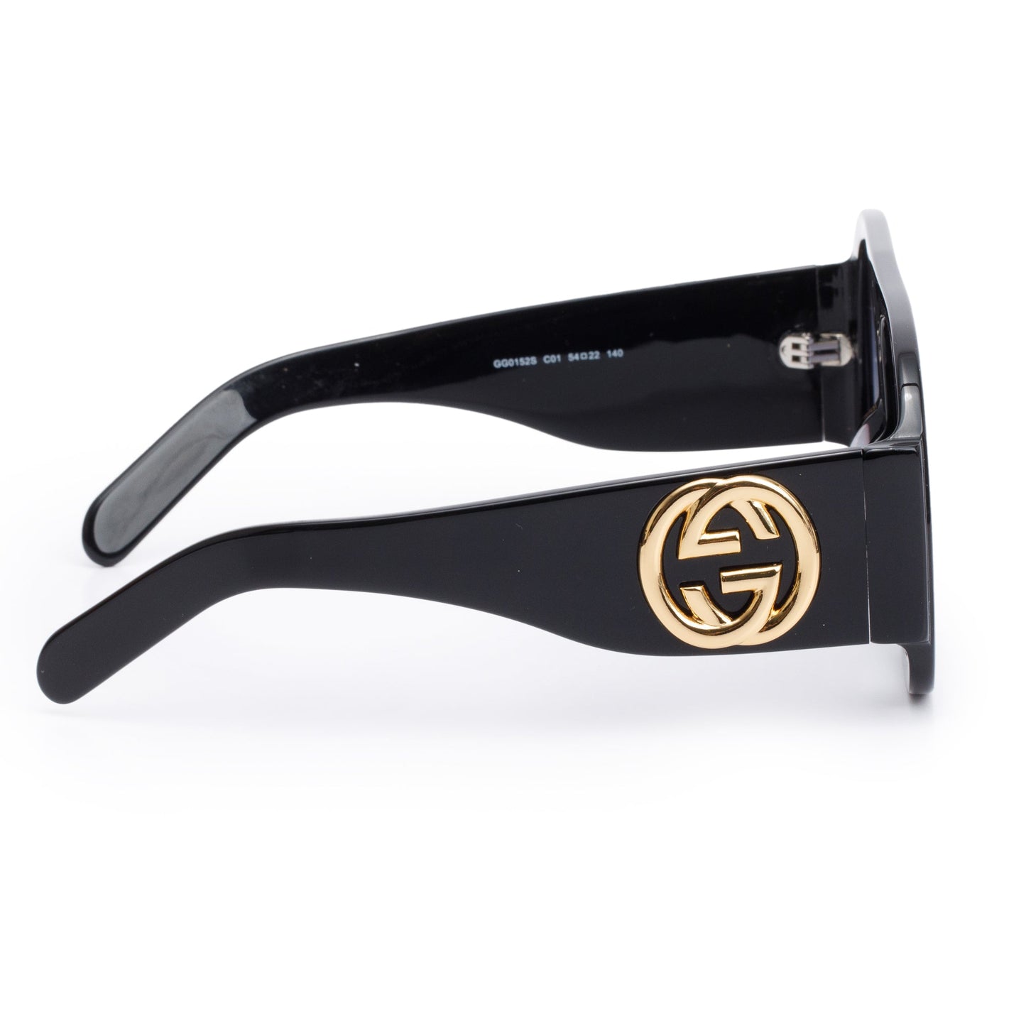 Gucci GG0152S Black Oversized Aviator Sunglasses