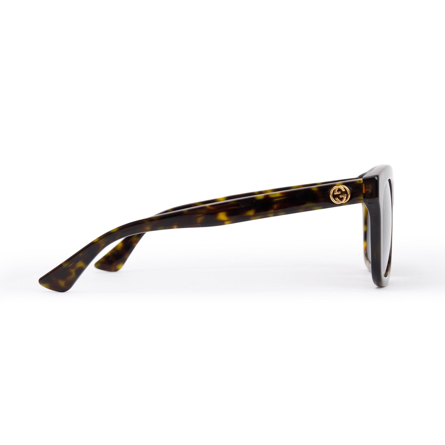 Gucci GG0326S Havana Acetate Square Frame Sunglasses