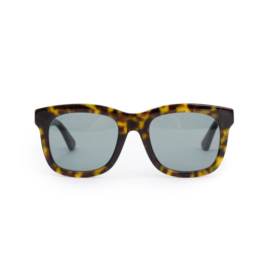 Gucci GG0326S Havana Acetate Square Frame Sunglasses