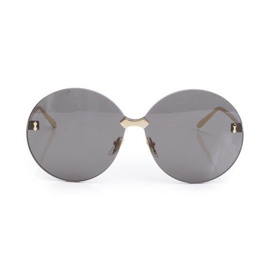 Gucci GG0353S Rimless Oversized Round Sunglasses
