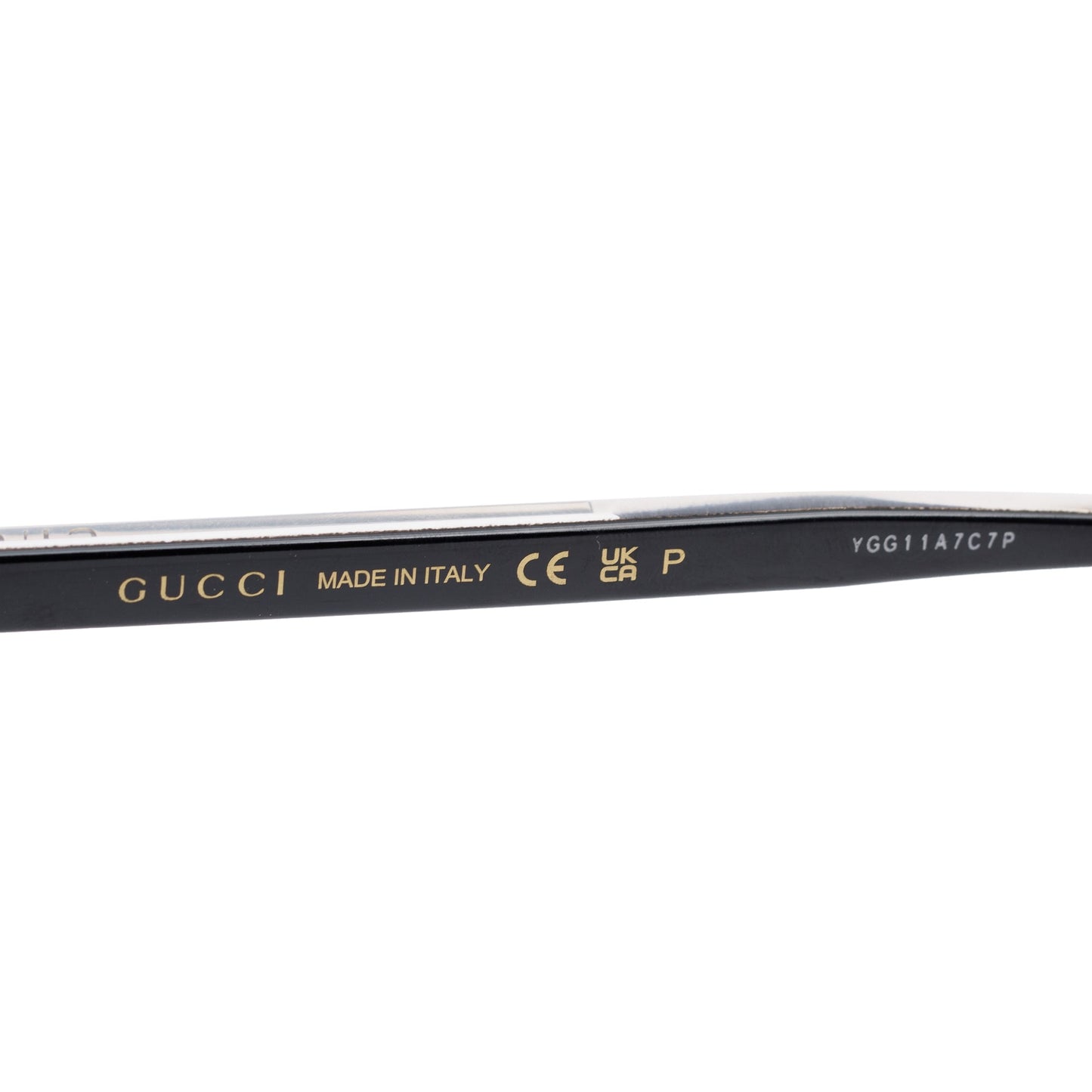 Gucci GG0381SN Black Acetate Web Square Sunglasses