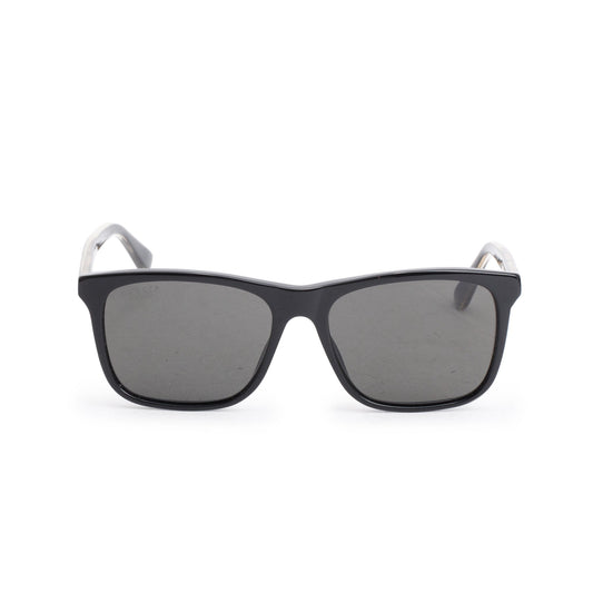 Gucci GG0381SN Black Acetate Web Square Sunglasses