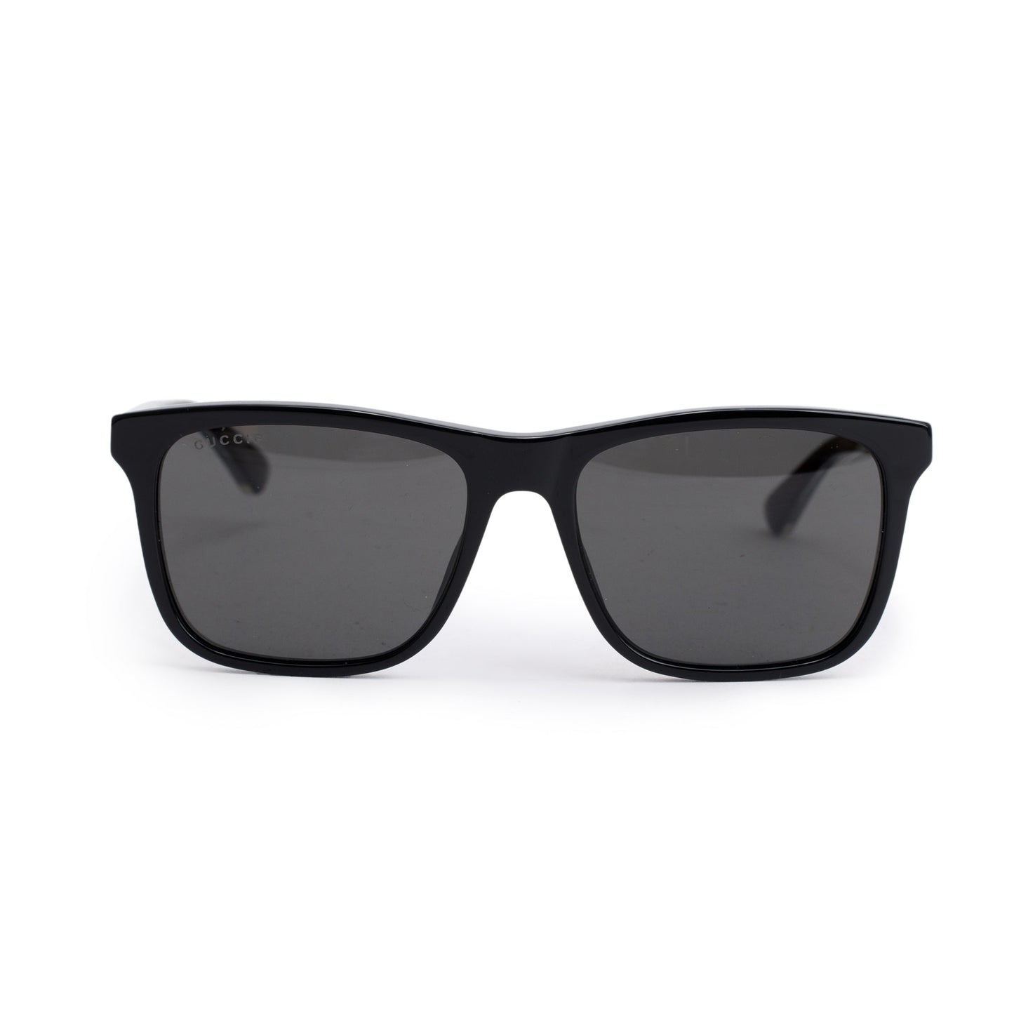 Gucci GG0381SN Black Acetate Web Square Sunglasses