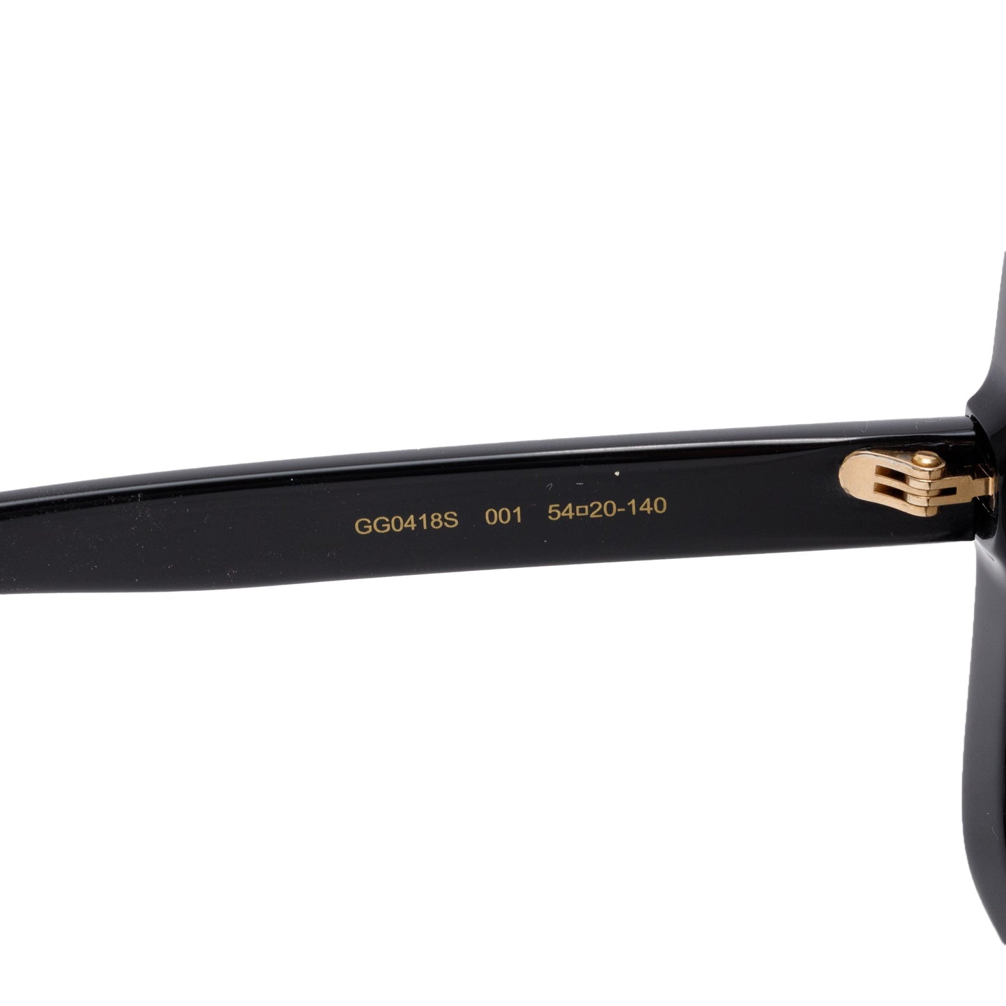 Gucci GG0418S Black Acetate Crystal Logo Oversized Square Sunglasses